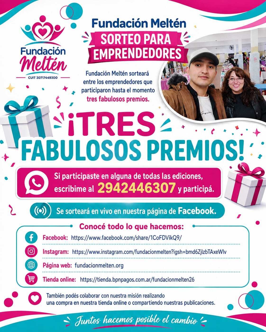 Fundación Meltén realizará un sorteo especial para emprendedores que participaron de sus ferias