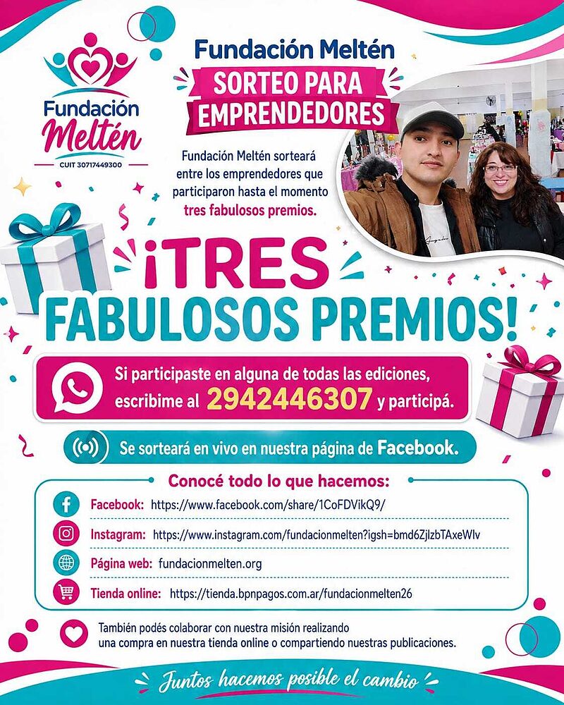 Fundación Meltén realizará un sorteo especial para emprendedores que participaron de sus ferias